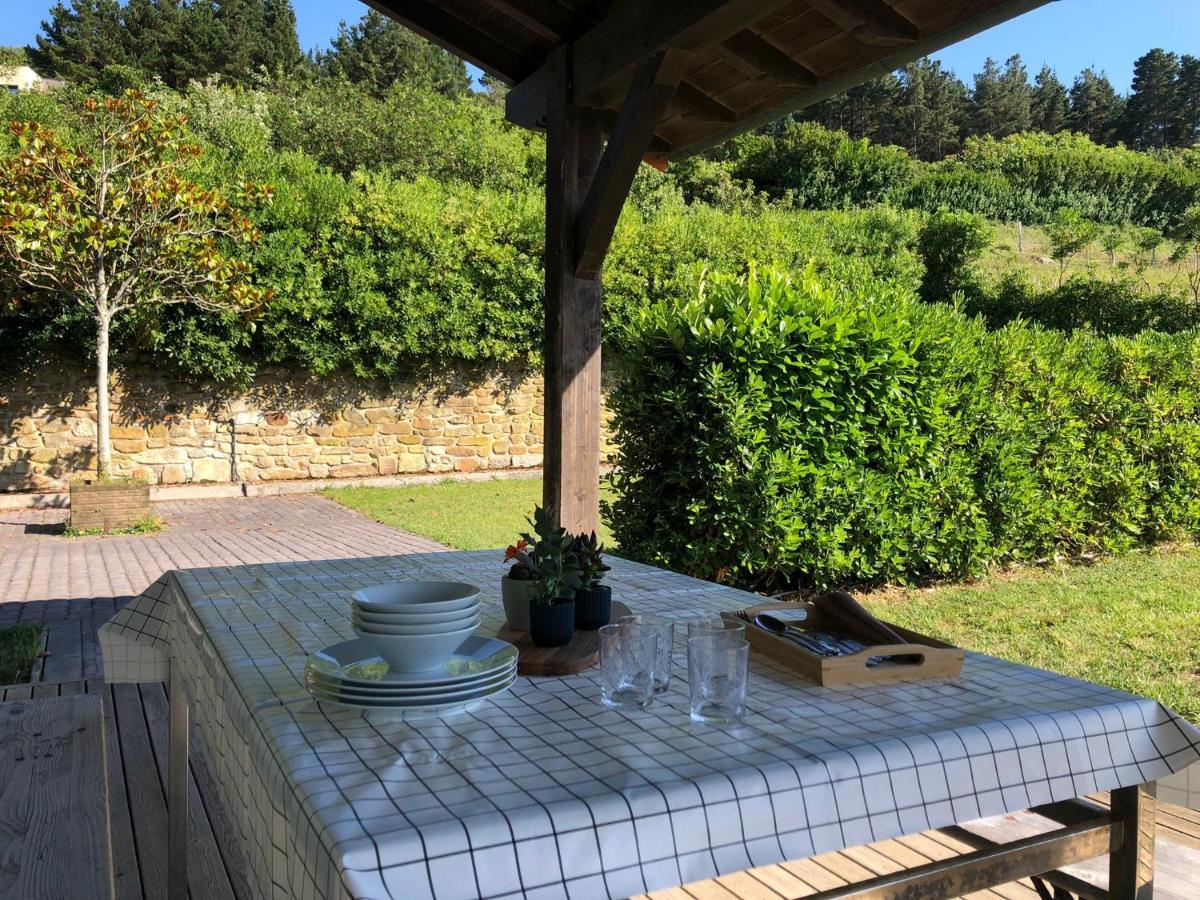 Adosado En La Costa Con Excelentes Vistas Al Estuario De Urdaibai Villa Mundaka Exteriör bild