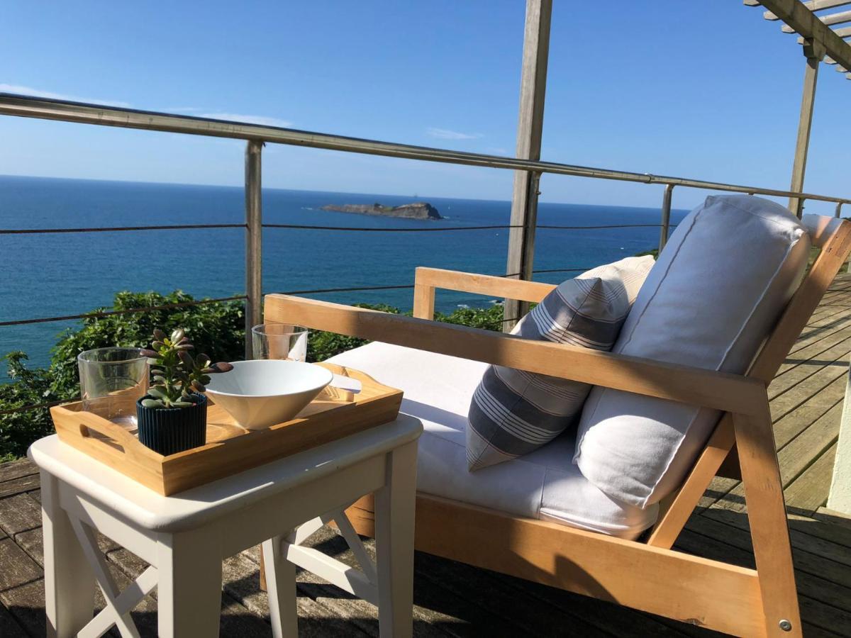 Adosado En La Costa Con Excelentes Vistas Al Estuario De Urdaibai Villa Mundaka Exteriör bild